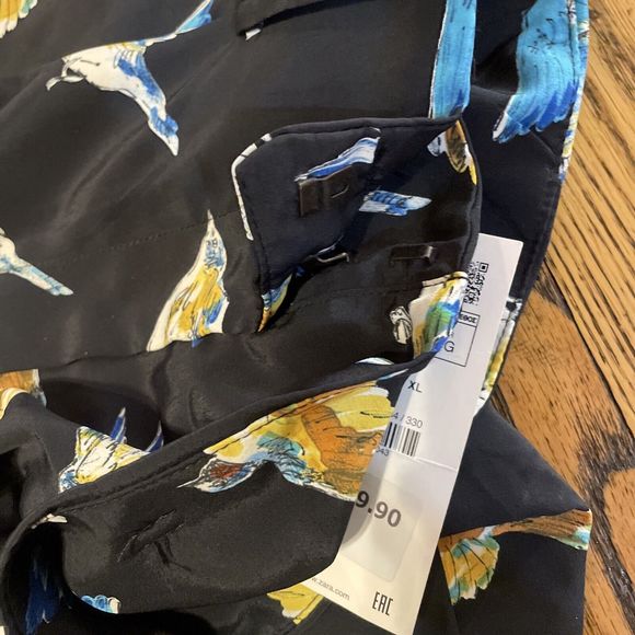 NWT Womans ZARA Tropical Print Shorts Baggy Parrot Size L - Picture 14 of 16